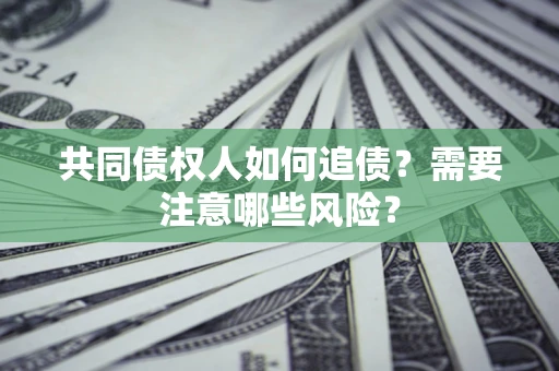 武汉共同债权人如何追债？需要注意哪些风险？