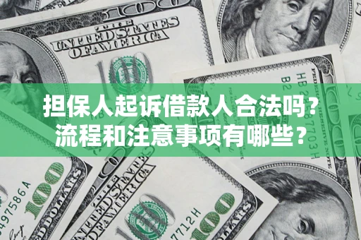 武汉担保人起诉借款人合法吗？流程和注意事项有哪些？