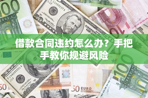 武汉借款合同违约怎么办？手把手教你规避风险
