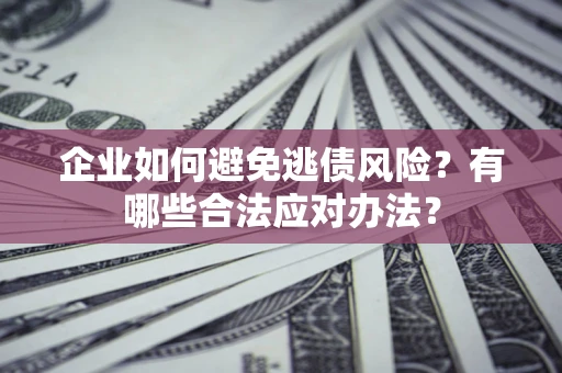武汉企业如何避免逃债风险？有哪些合法应对办法？