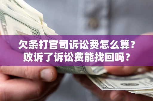 武汉欠条打官司诉讼费怎么算？败诉了诉讼费能找回吗？