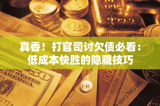 武汉真香！打官司讨欠债必看：低成本快胜的隐藏技巧