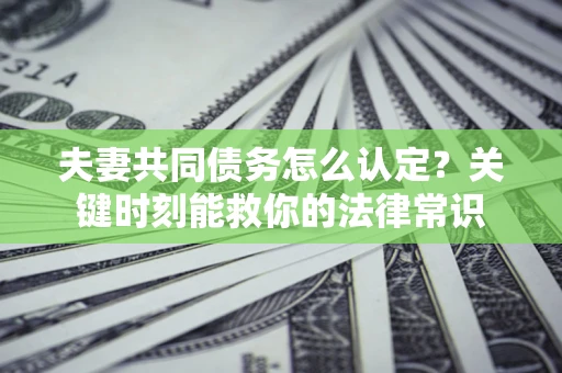 武汉夫妻共同债务怎么认定？关键时刻能救你的法律常识